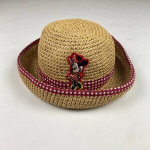 Walt Disney World Straw Hat Minnie Mouse Polka Dot